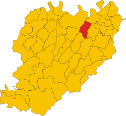 Map of comune of Pontenure (province of Piacenza, region Emilia-Romagna, Italy)